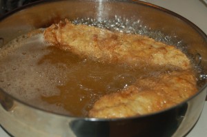 frying chicken